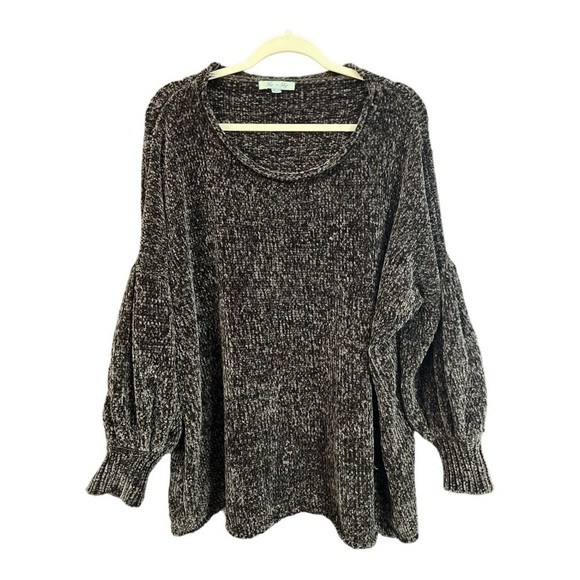 She and Sky Chenille Dark Grey Oversized Sweater BU1 - Picture 1 of 3